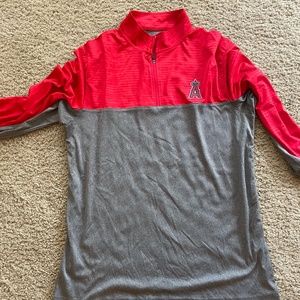 Los Angeles Angels (MLB) Men's Quarter Zip Jacket - Large